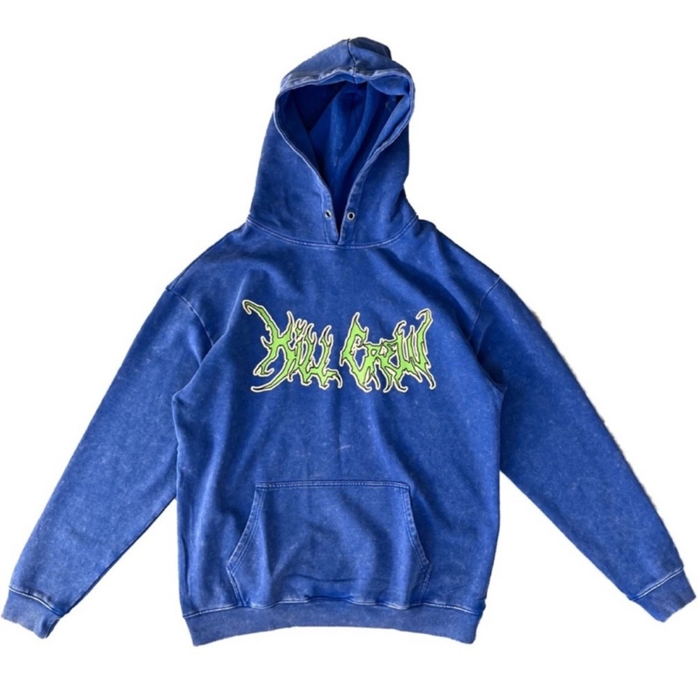 Kill Crew blue and green lux wolf hoodie